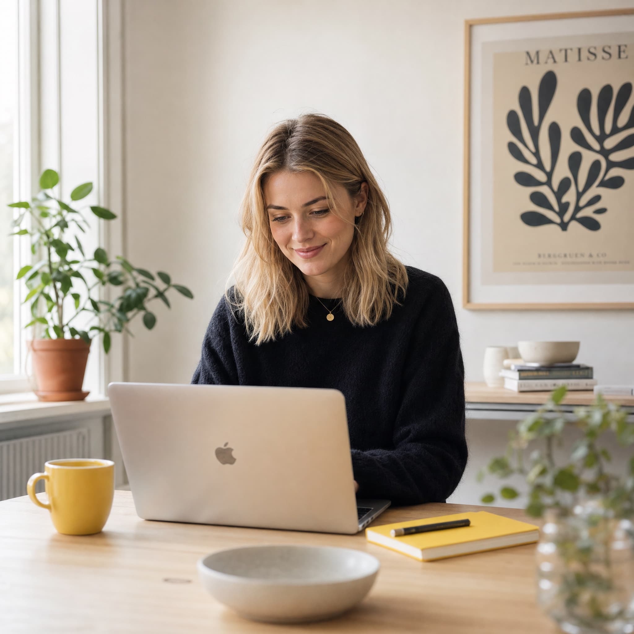 Webhuset-kunde jobber på nettsiden sin