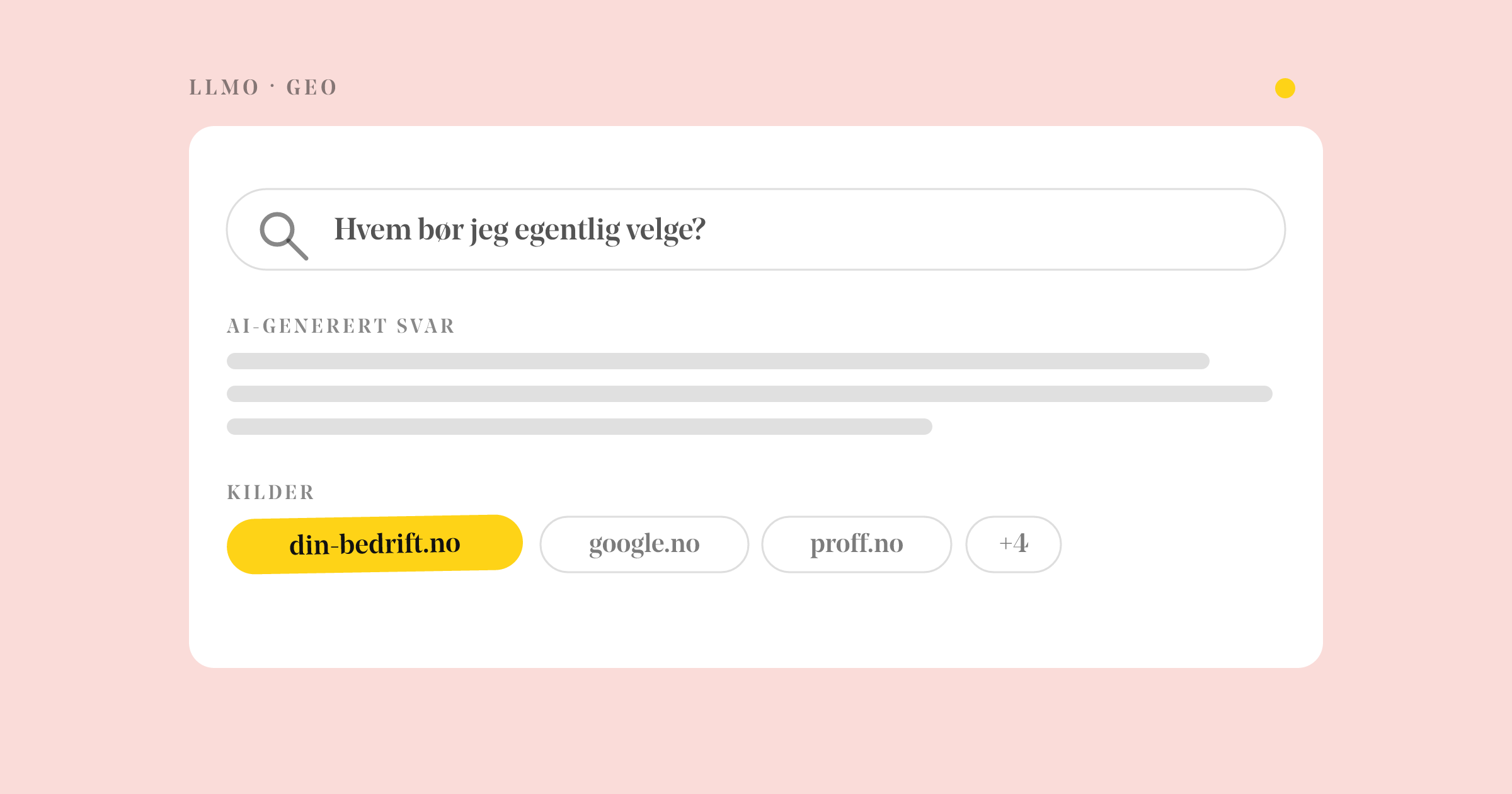 LLMO: hva det er, og hva det faktisk betyr for den lille nettsiden din